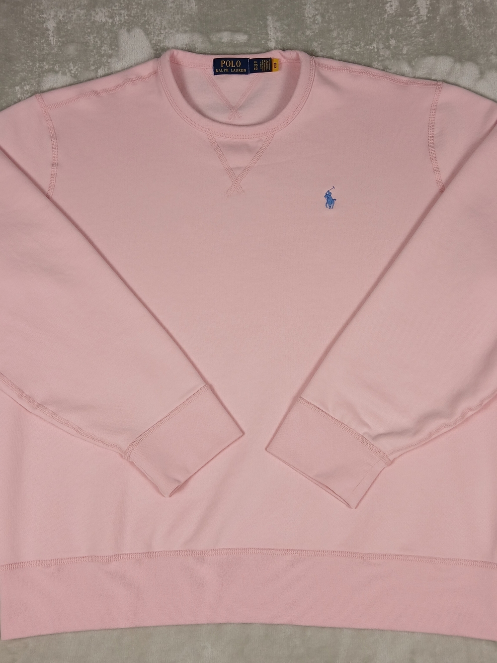 Polo Ralph Lauren Crewneck Sweatshirt XL Men's Fleece Pullover Soft Pink
